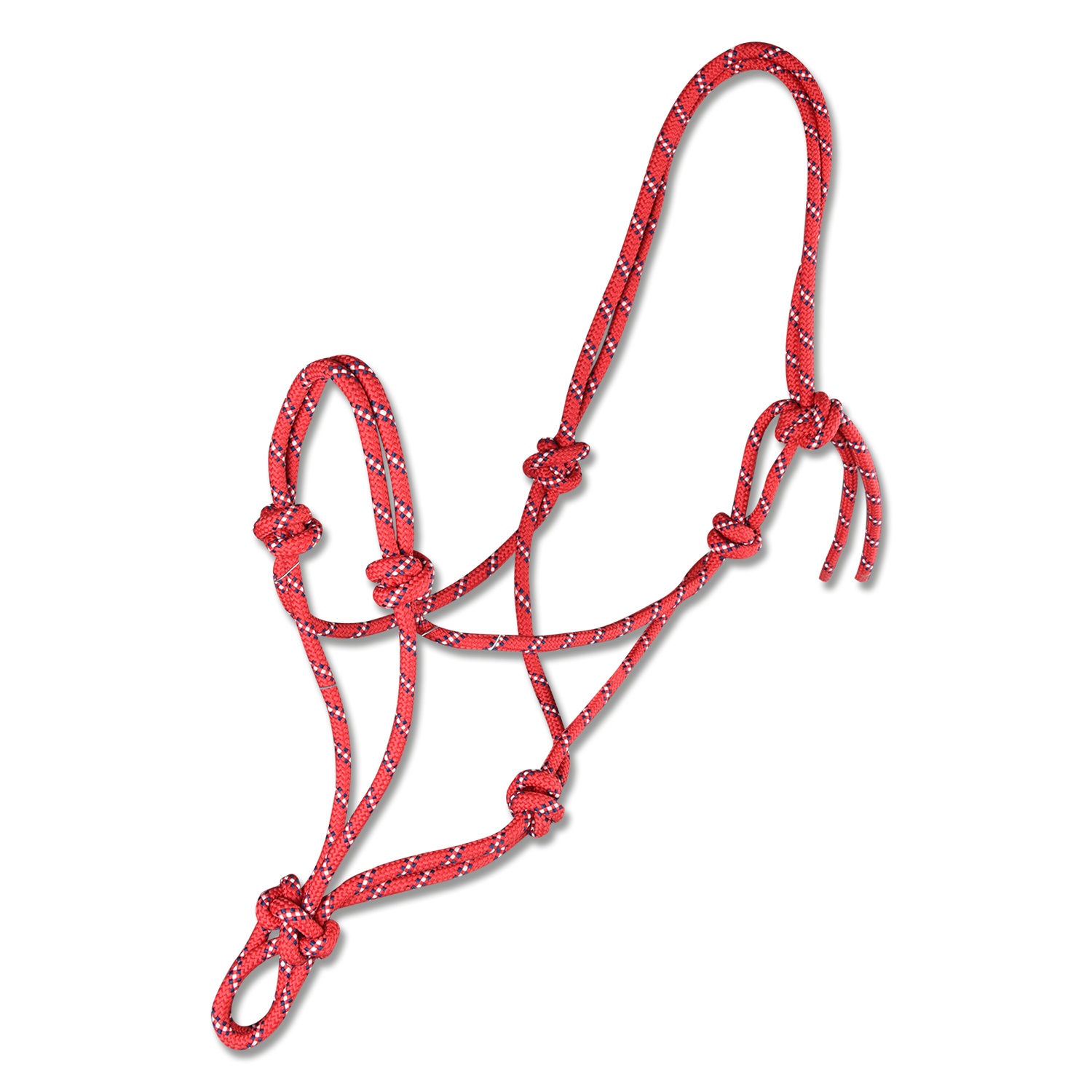 Waldhausen Knotted Halter #colour_red-dark-blue