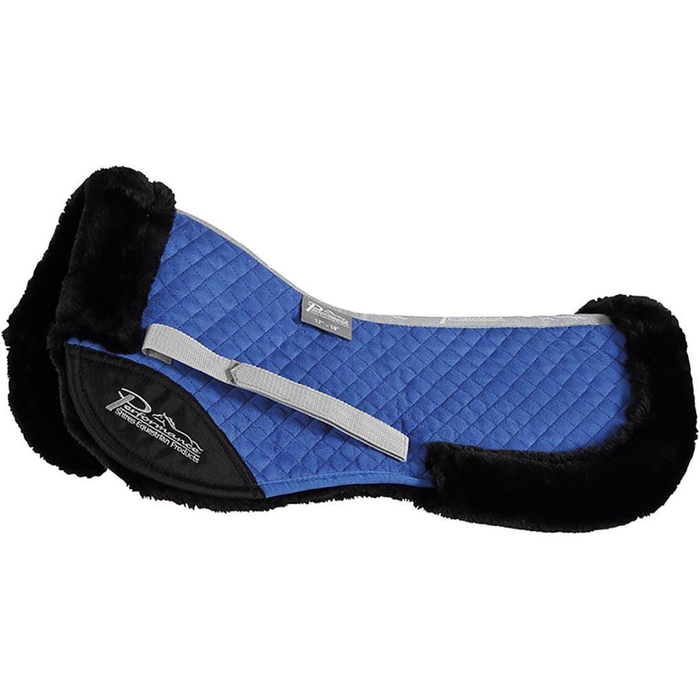 Shires Performance Suede Half Pad #colour_royal