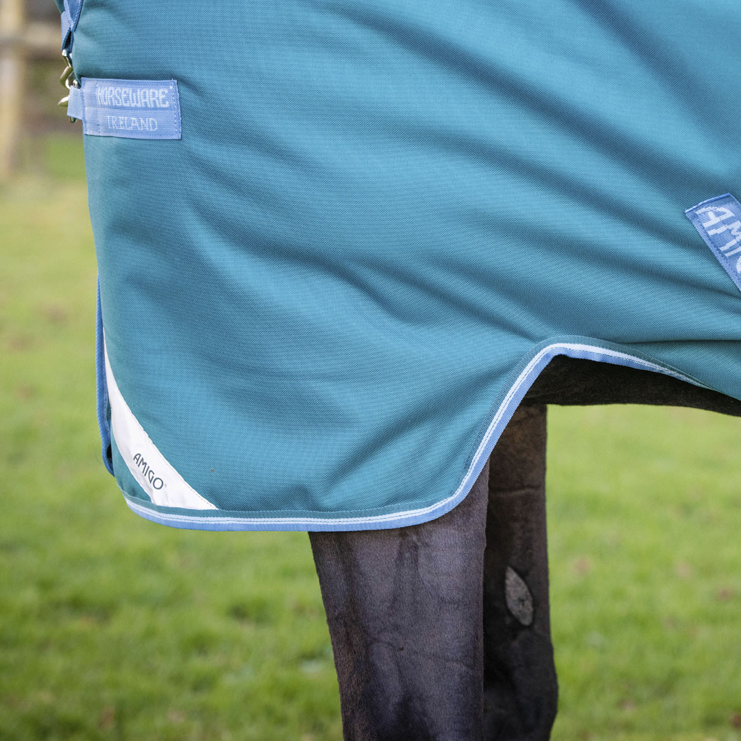 Horseware Ireland Amigo Bravo 12 Wug 250g Medium Turnout Rug #colour_storm-green-turquoise-aqua