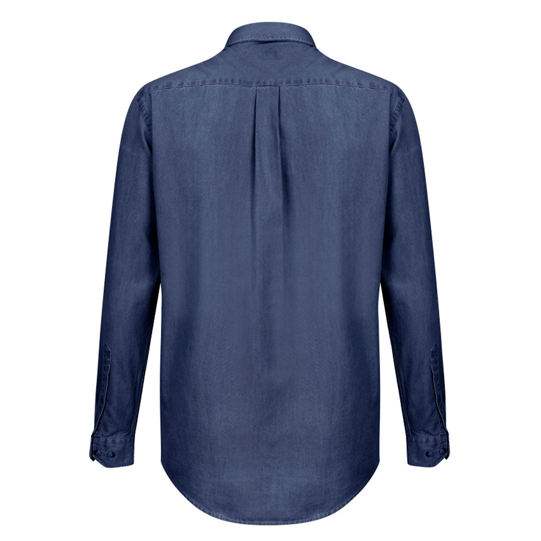 Hoggs of Fife Archerfield Men's Denim Shirt #colour_dark-wash