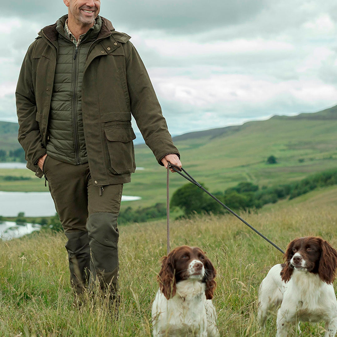 Hoggs of Fife Kincraig Men's Waterproof Field Trousers #colour_olive-green