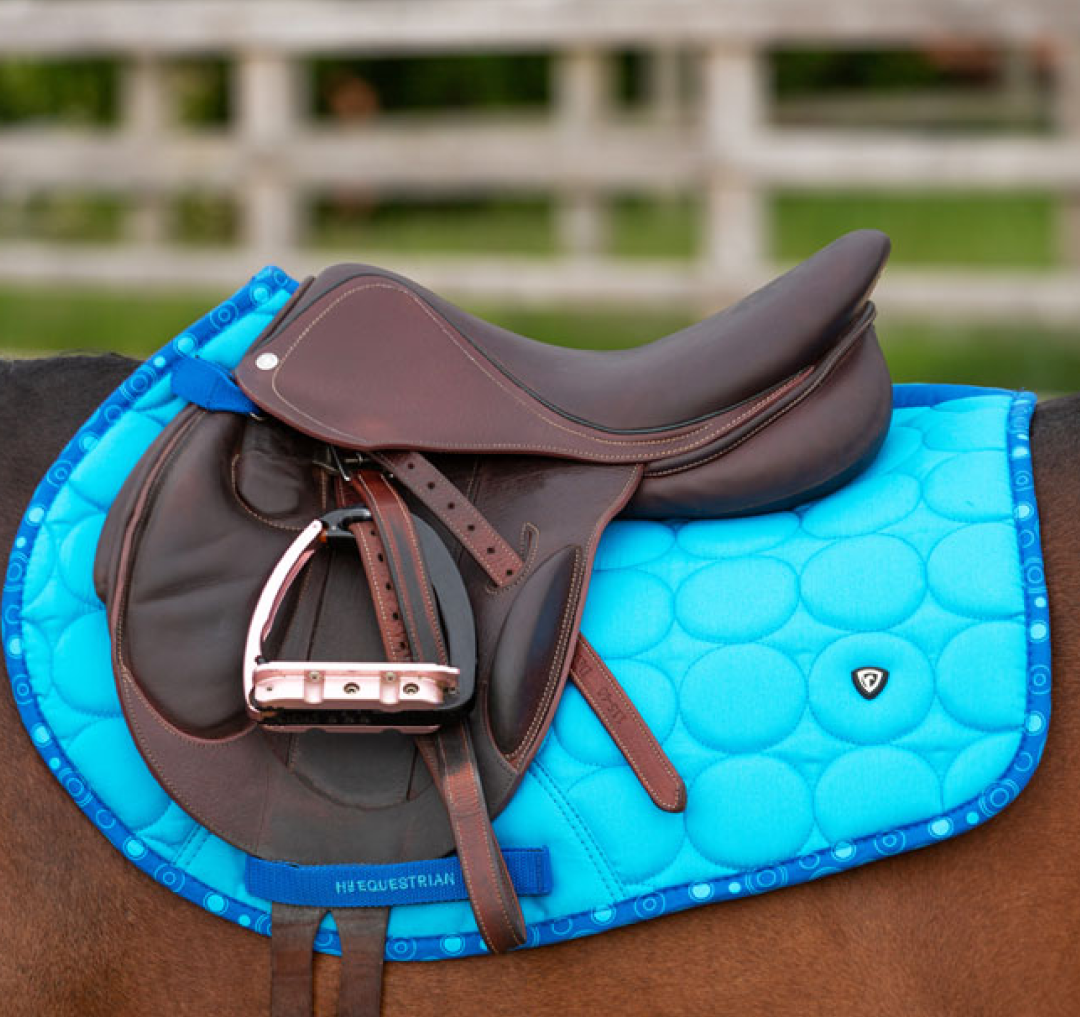 Hy Equestrian DynaMizs Ecliptic Close Contact Saddle Pad #colour_cobalt-ocean