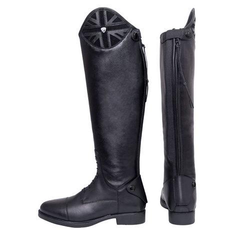 Hy Equestrian Union Jack Riding Boots #colour_black