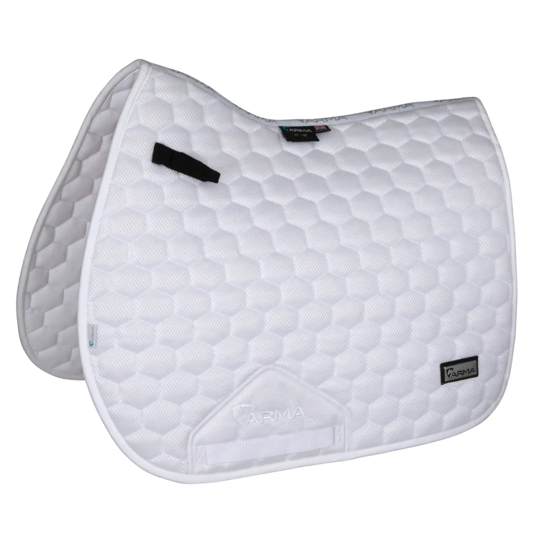 Shires ARMA Air Motion Luxe Saddlecloth #colour_white