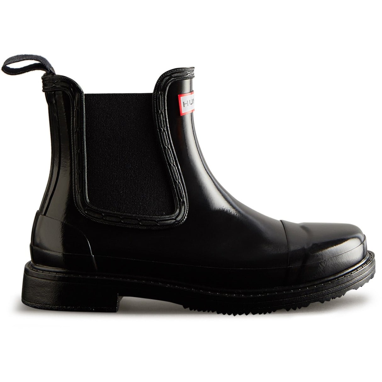 Hunter Damen Commando Gloss Chelsea-Stiefel