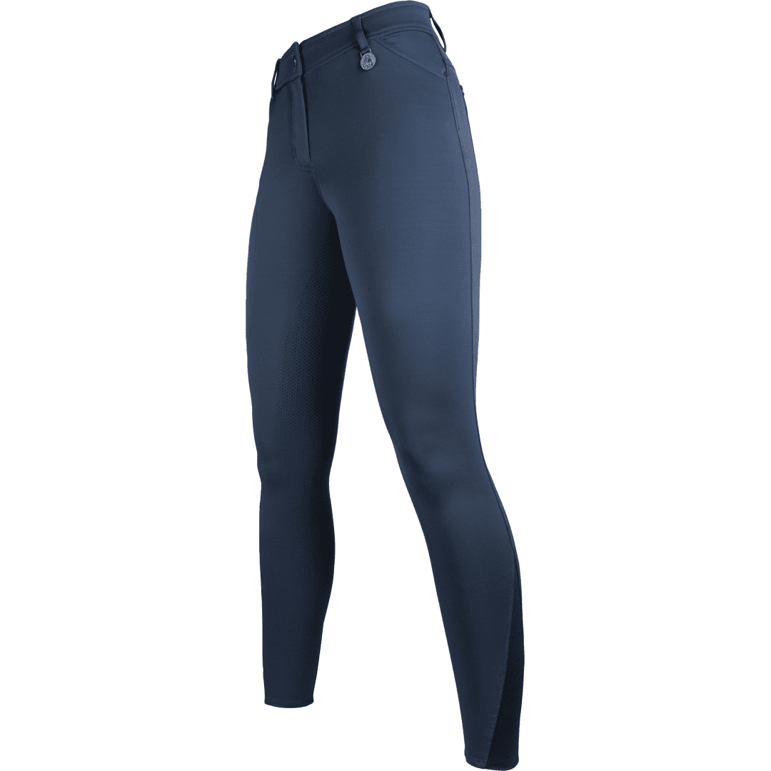 HKM Della Sera CM Style Silicone Full Seat Riding Breeches #colour_night-blue