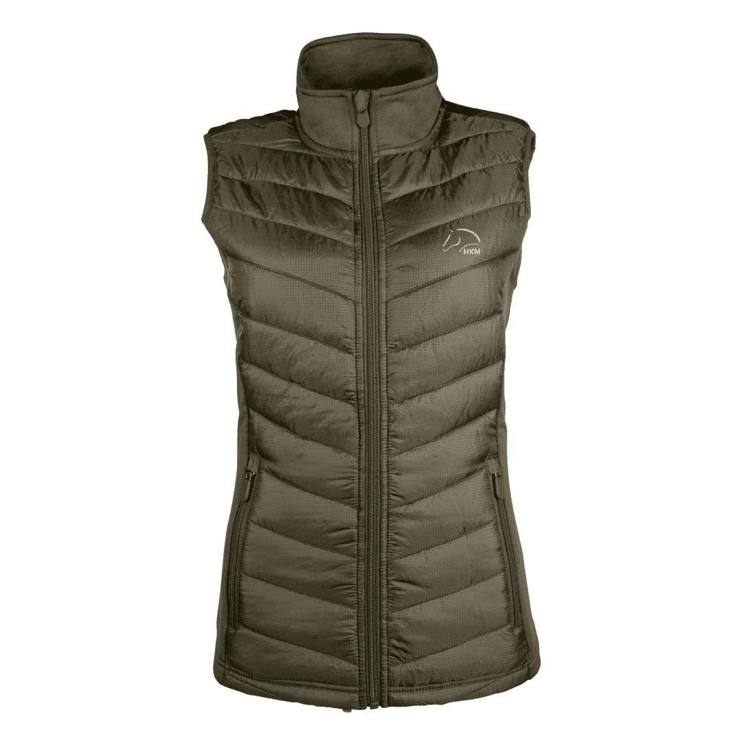 HKM Basel Style Jersey/Nylon Vest #colour_olive-green