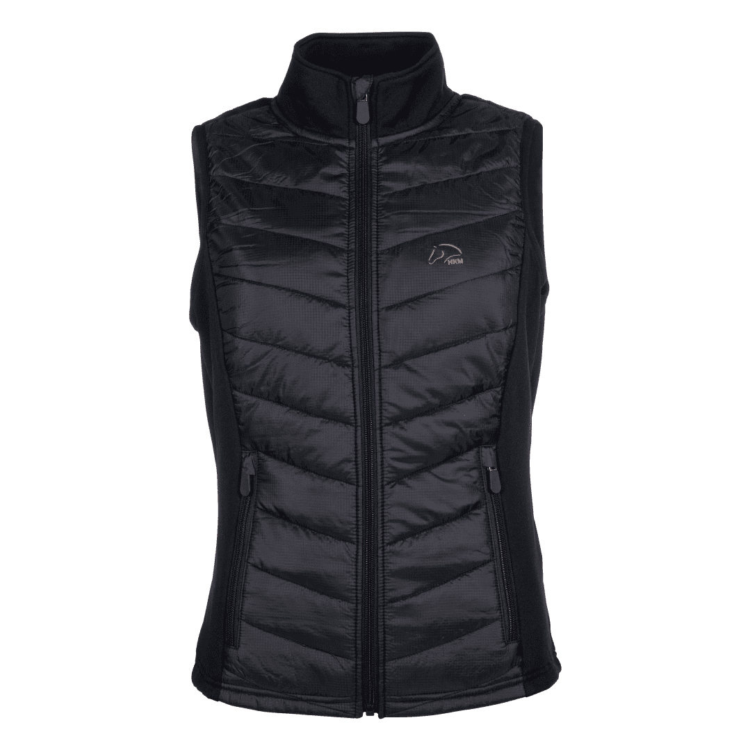 HKM Basel Style Jersey/Nylon Vest #colour_black-rosegold