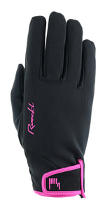 Roeckl Hegau Gloves #colour_black-pop-pink