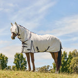 WeatherBeeta ComFiTec Essential Mesh II Combo Neck Fly Rug #colour_white-maroon-grey