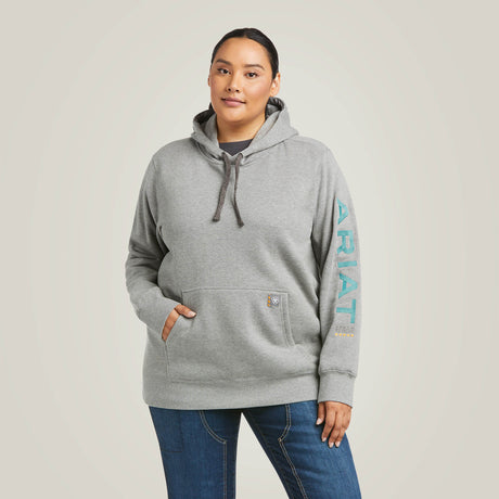 Ariat Women's Rebar Workman Graphic Hoodie - Heather Grey