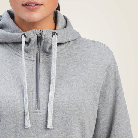 Ariat Women's Rebar Skill Set 12 Zip Hoodie #colour_heather-grey