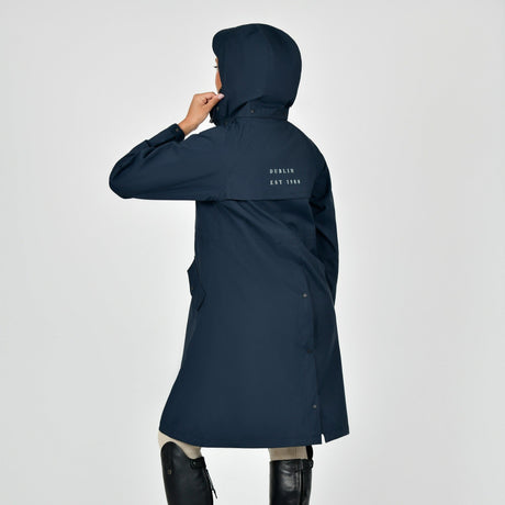 Dublin Ladies Rowan Waterproof Riding Coat #colour_sky-captain