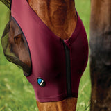Weatherbeeta Comfitec Deluxe Stretch Fly Mask With Ears #colour_burgundy-black