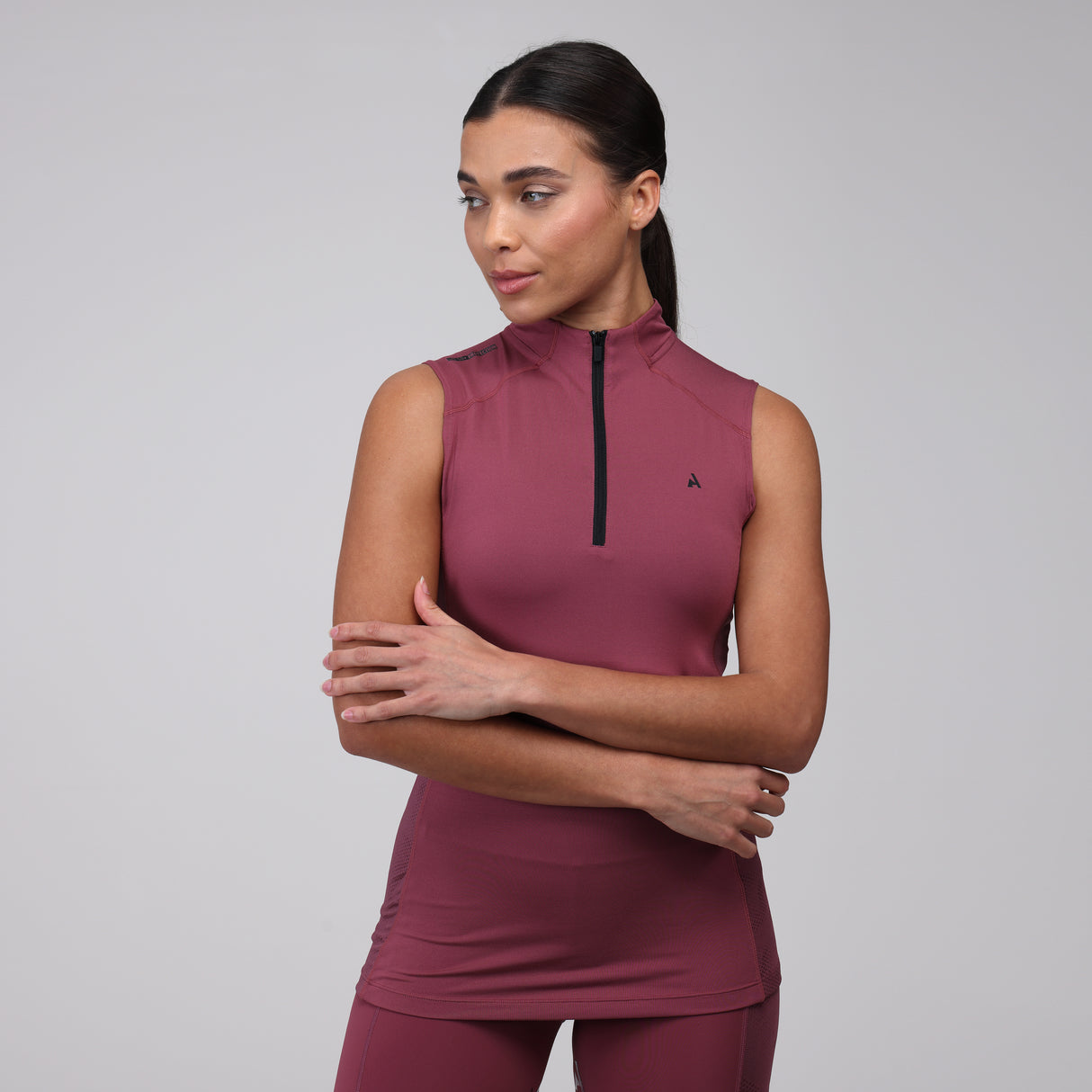 Shires Aubrion Ladies React Sleeveless Base Layer #colour_mauve