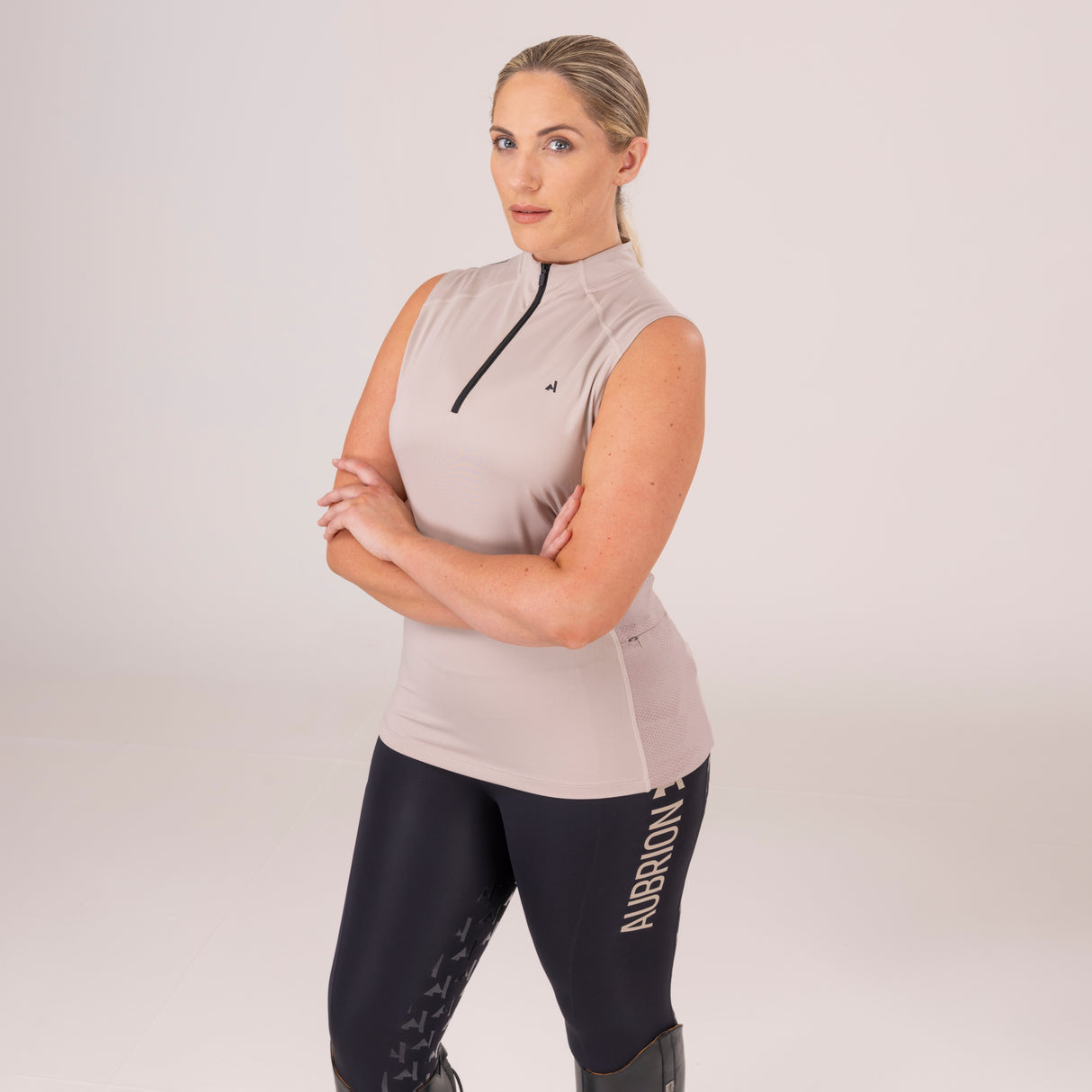 Shires Aubrion Ladies React Sleeveless Base Layer #colour_sand