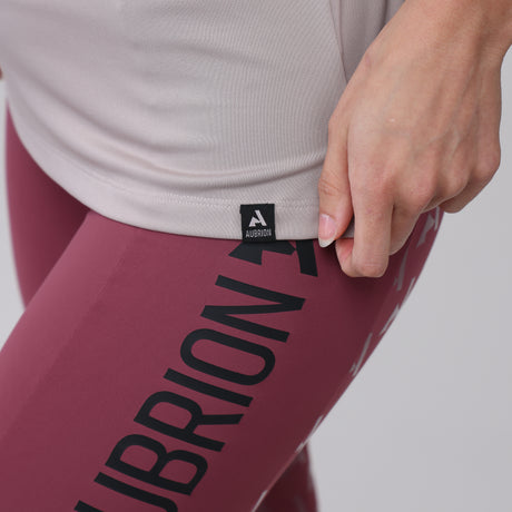 Shires Aubrion Ladies React Rythm Riding Tights #colour_mauve