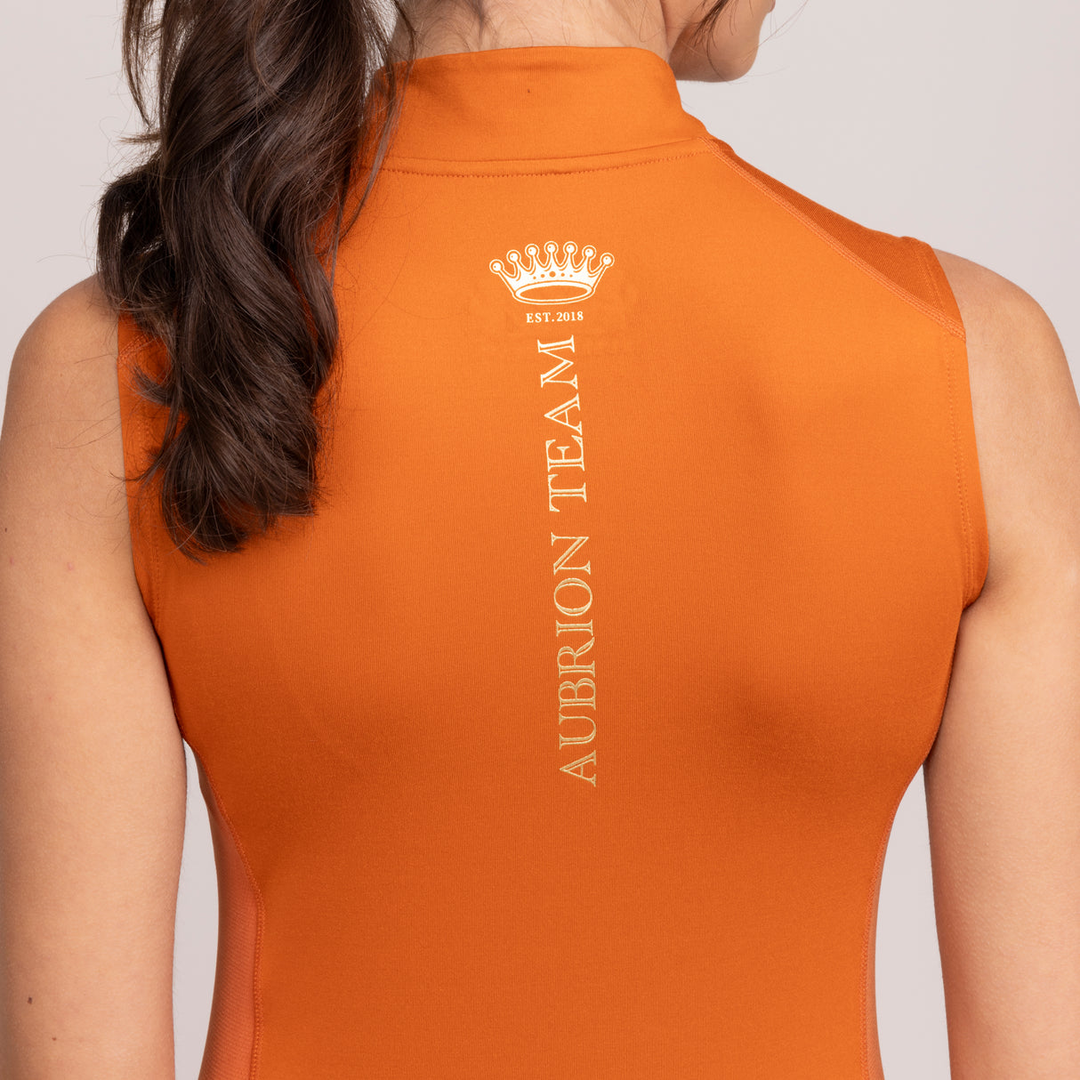 Shires Aubrion Ladies Team Sleeveless Base Layer #colour_rust