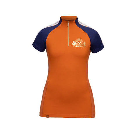 Shires Aubrion Ladies Team Short Sleeve Base Layer #colour_rust