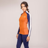 Shires Aubrion Ladies Team Long Sleeve Base Layer #colour_rust