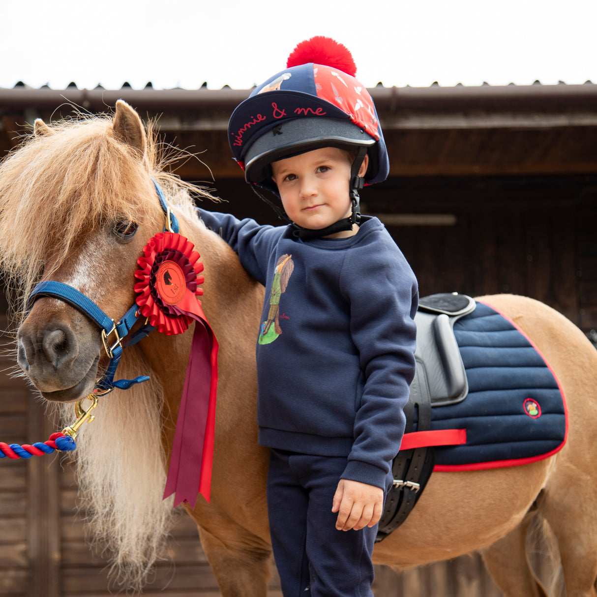 Shires Winne & Me Saddle Pad #colour_navy