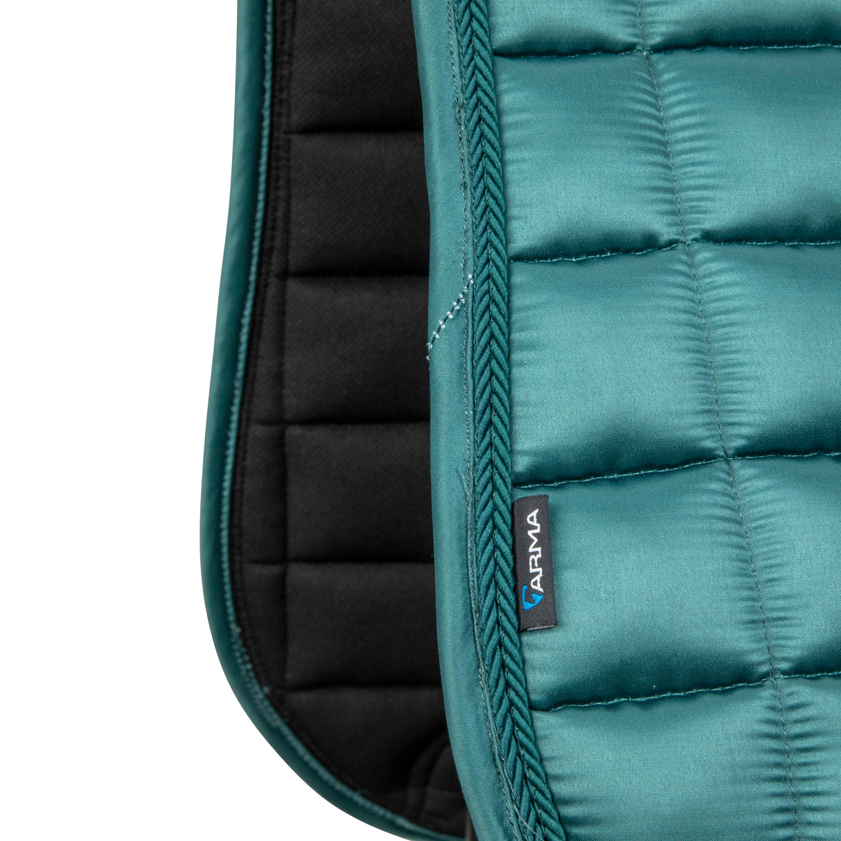 Shires ARMA Eltar Satin Dressage Saddlecloth #colour_green