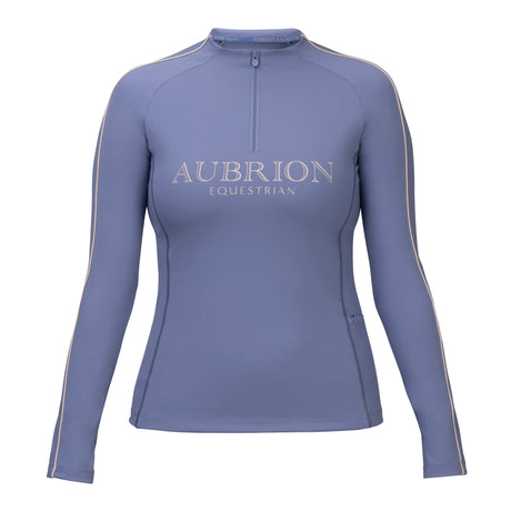 Shires Aubrion Equestrian Long Sleeve Base Layer #colour_storm