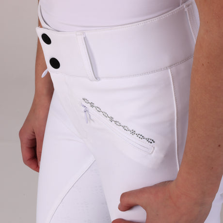 Shires Aubrion Optima LX Breeches - Young Rider #colour_white