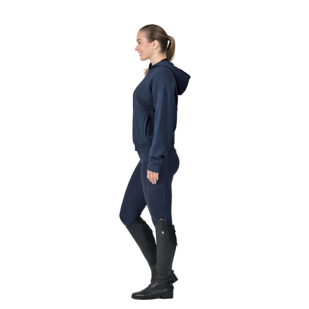 Dublin Ladies 1/4 Zip Hooded Fleece Pullover #colour_navy