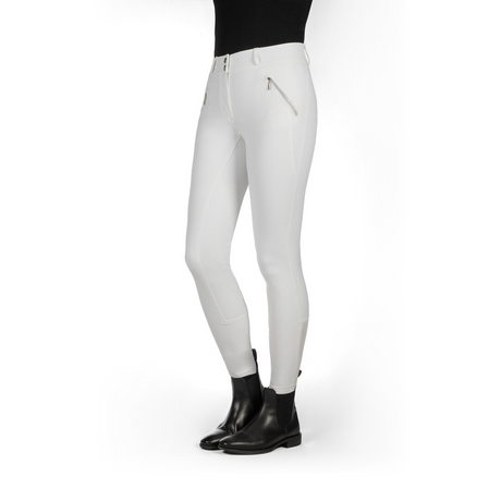 HKM Women's Alos Full Seat Riding Breeches Lia High Waist #colour_white