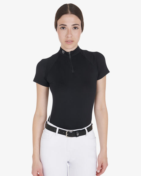 Equestro Leather Belt With Snaffle Bits #colour_black-silver
