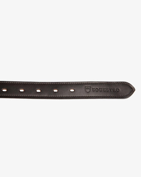 Equestro Leather Belt With Silver Clincher #colour_brown-gold