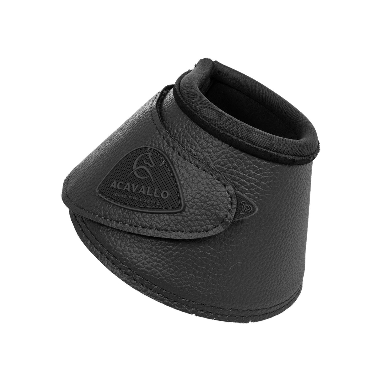 Acavallo Bell Boots Eco-Leather & Hook-And-Loop Closure #colour_black