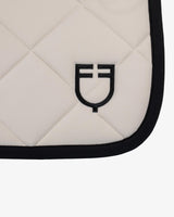 Jumping saddle pad with embroidered logo black line edition - BEIGE