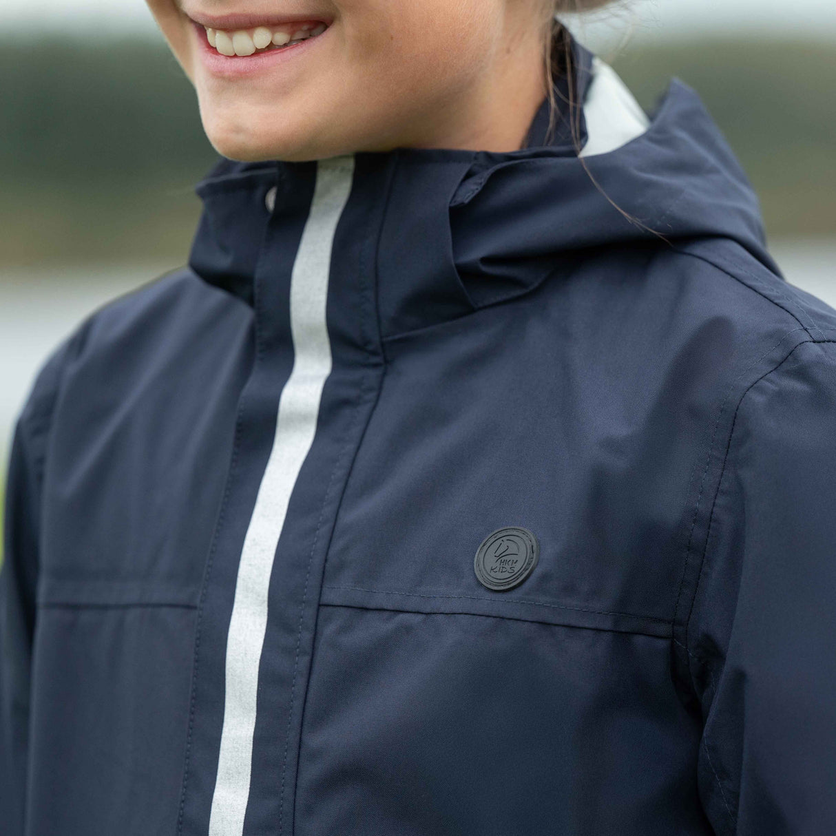 HKM Children's Rain Jacket -Cloudy- #colour_deep-blue