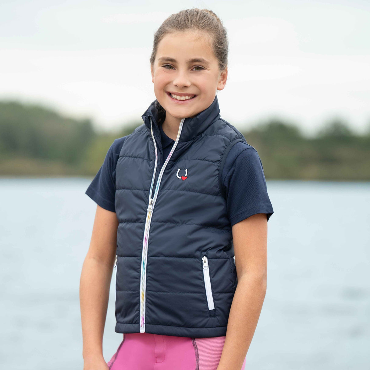 HKM Children's Riding Vest -Mika- #colour_deep-blue