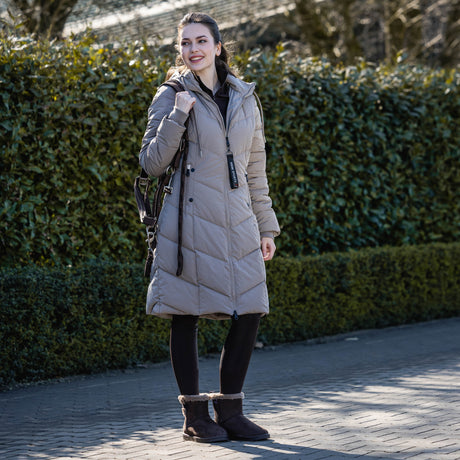 HKM Ladies Quilted Coat -Toronto- #colour_taupe