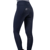 HKM Ladies Silicone Full Seat Riding Leggings -Rio- #colour_deep-blue