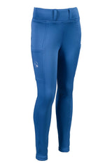 HKM Children's Silicone Full Seat Riding Leggings -Lana II- Style #colour_blue