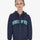 Equestro Kids' Hoodie With Zip And Sponge Lettering #colour_blue-green