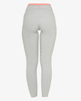 Women's leggings with perforated decorations - HARBOR MIST