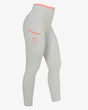 Women's leggings with perforated decorations - HARBOR MIST