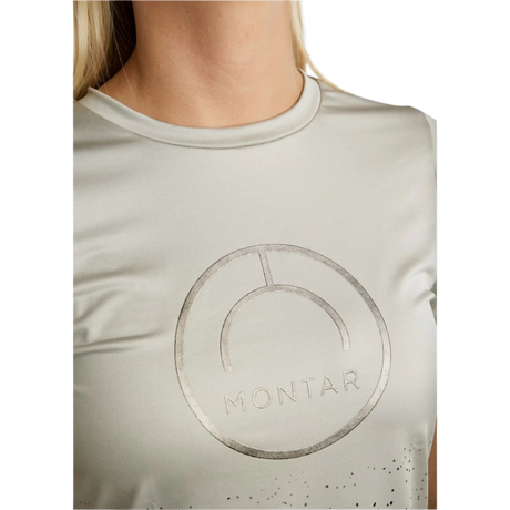 Montar MoSille with Gun Metal Logo T-Shirt #colour_light-silver-grey