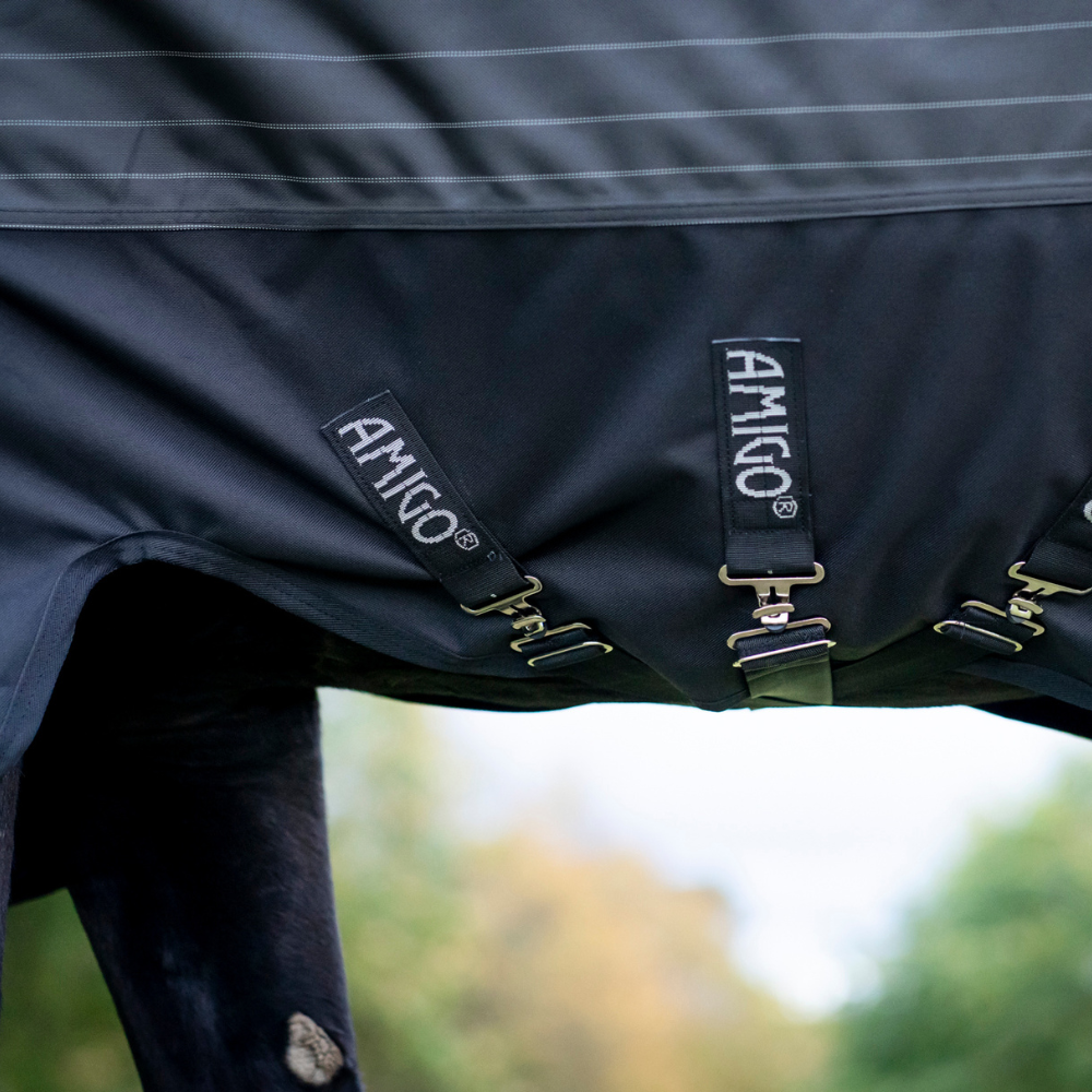 Horseware Ireland Amigo 1200D FieldSafe Reflectech Plus 0g Turnout Rug #colour_black-reflective-black