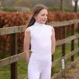 Hy Equestrian Eden Children's Sleeveless Show Shirt #colour_white