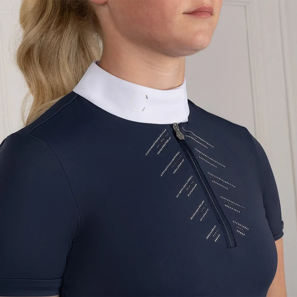 Coldstream Harthill Diamante Show Shirt #colour_navy