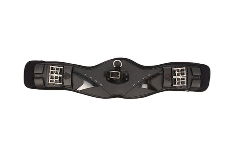 ProReaction Contoured TPU Vented Dressage Girth by Hy Equestrian #colour_black