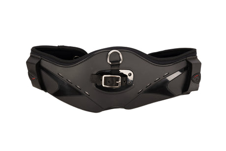 ProReaction Contoured TPU Vented Dressage Girth by Hy Equestrian #colour_black
