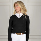 Coldstream Clarkston Knitted V-Neck Jumper #colour_black