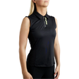 Montar MoStella Sleeveless Training Shirt with Mesh & Contrast Stated Logo Print #colour_black